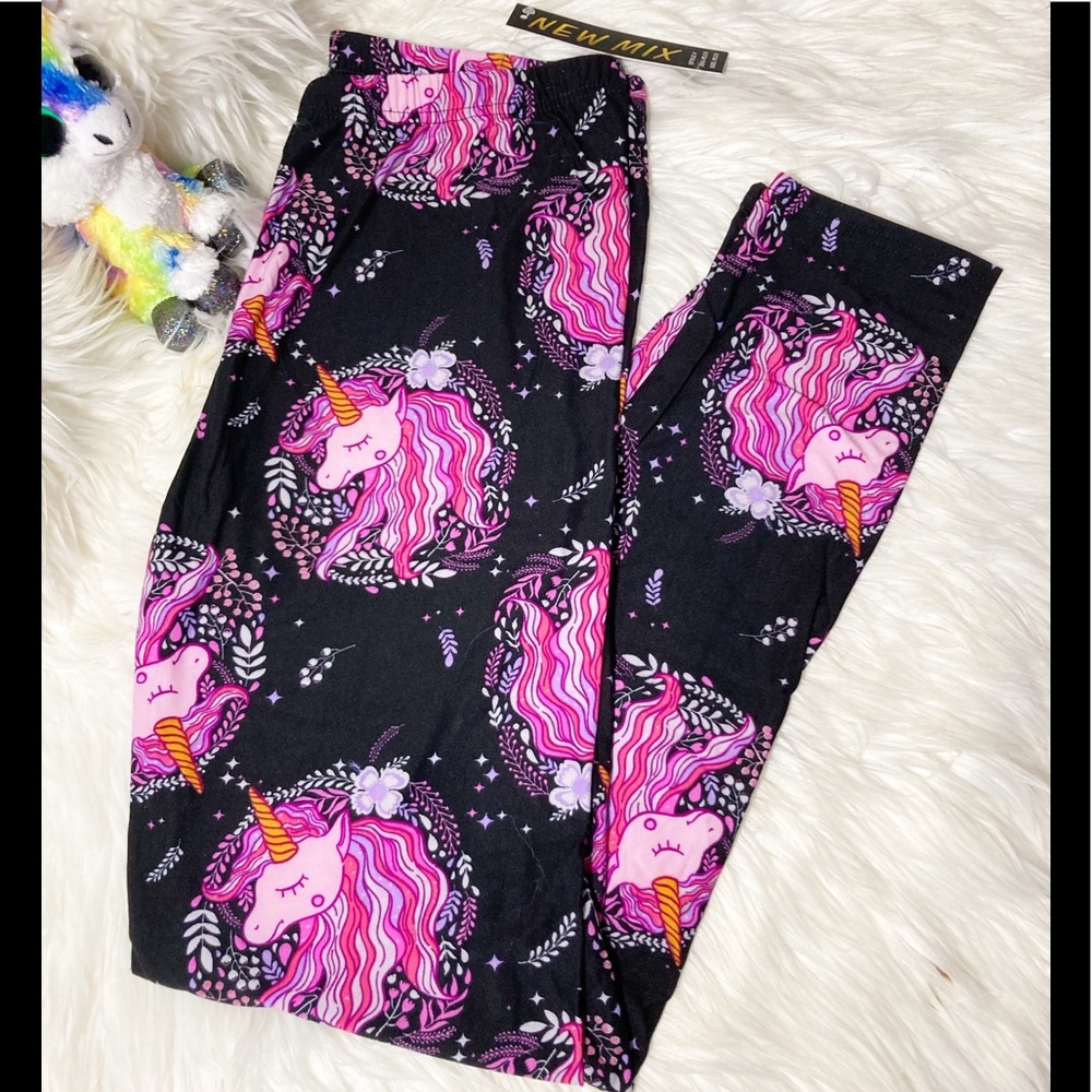 Lovely Pink Unicorn Leggings